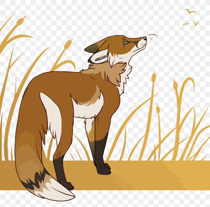 Red Fox Dog Euclidean Vector Illustration, PNG, 1500x1482px, Red Fox, Art, Carnivoran, Cartoon, Common Reed Download Free