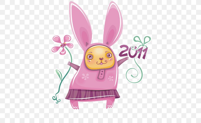Stock Photography Royalty-free Illustration, PNG, 500x500px, Stock Photography, Drawing, Easter, Easter Bunny, Pink Download Free