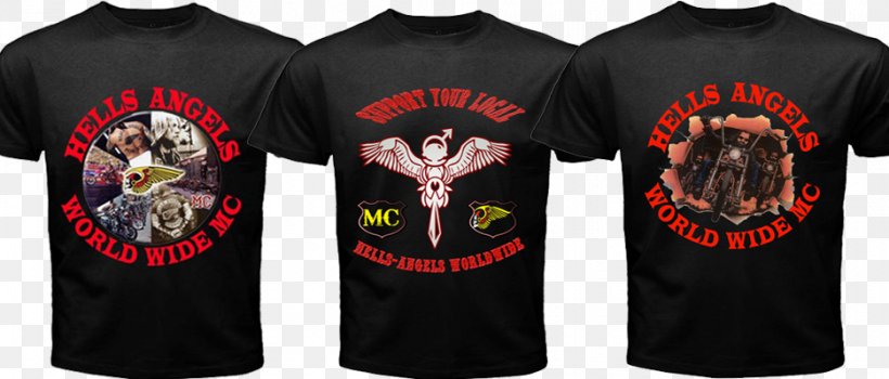 T-shirt Hells Angels Outlaw Motorcycle Club, PNG, 935x400px, Tshirt, Active Shirt, Black, Black M, Brand Download Free