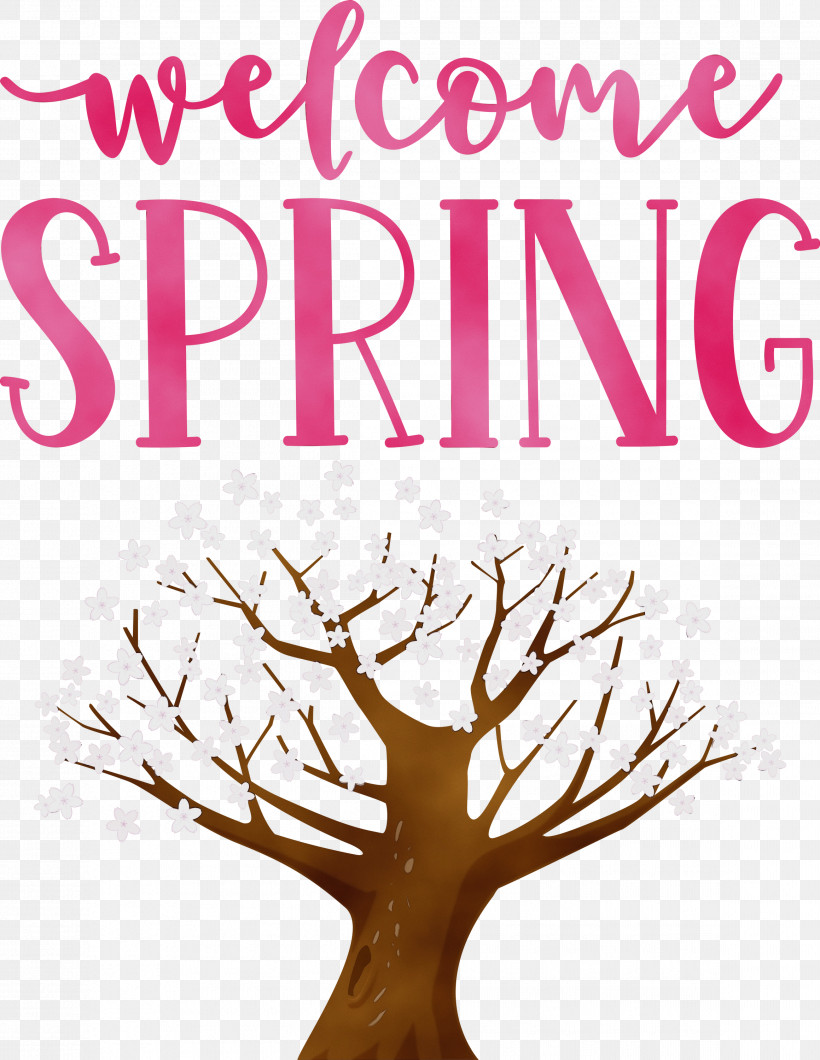 Twig Meter Font M-tree Tree, PNG, 2319x3000px, Welcome Spring, Meter, Mtree, Paint, Spring Download Free