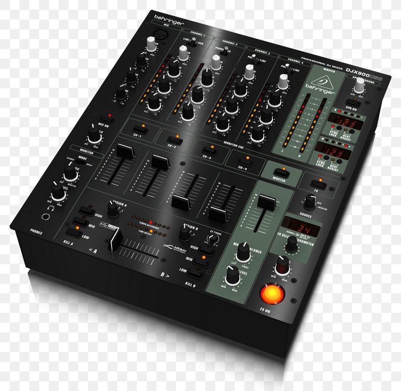 Audio Mixers BEHRINGER PRO MIXER DJX900USB DJ Mixer Disc Jockey, PNG, 800x800px, Watercolor, Cartoon, Flower, Frame, Heart Download Free