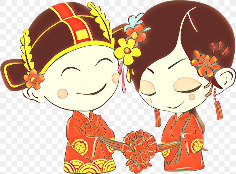 Happy Chinese New Year Cartoon, PNG, 1783x1318px, Chinese Marriage, Bride, Bridegroom, Cartoon, Cheek Download Free