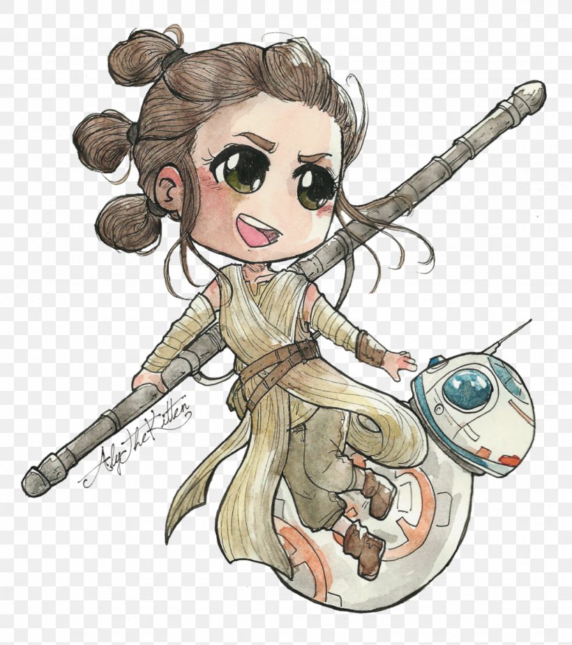 Rey Star Wars Episode VII BB-8 Han Solo Leia Organa, PNG, 1024x1154px, Watercolor, Cartoon, Flower, Frame, Heart Download Free