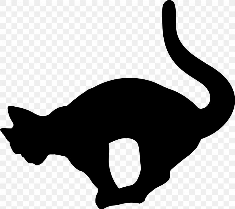 Cat Kitten Silhouette Clip Art, PNG, 2319x2062px, Cat, Big Cat, Black, Black And White, Black Cat Download Free