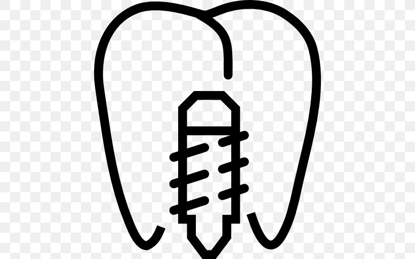Cosmetic Dentistry Dental Implant Dental Surgery, PNG, 512x512px, Dentist, Area, Black And White, Brand, Bridge Download Free