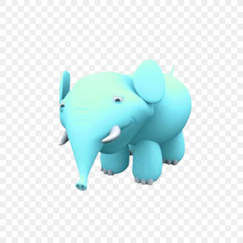 Elephant Blue Animal Wallpaper, PNG, 1000x1000px, Elephant, Animal, Animation, Aqua, Blue Download Free