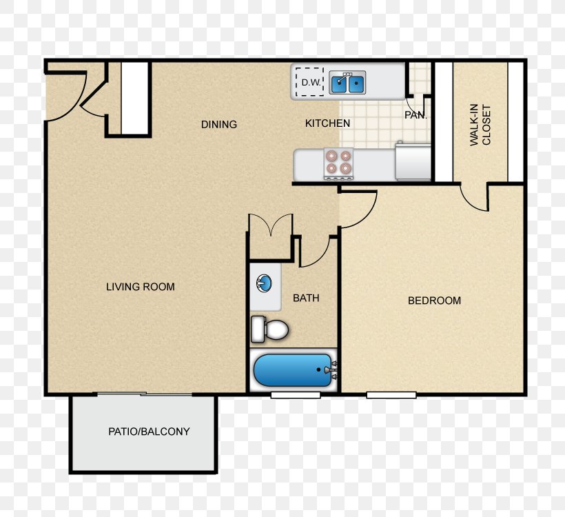 Floor Plan Studio Apartment House, PNG, 750x750px, Floor Plan, Apartment, Area, Balcony, Bed Download Free
