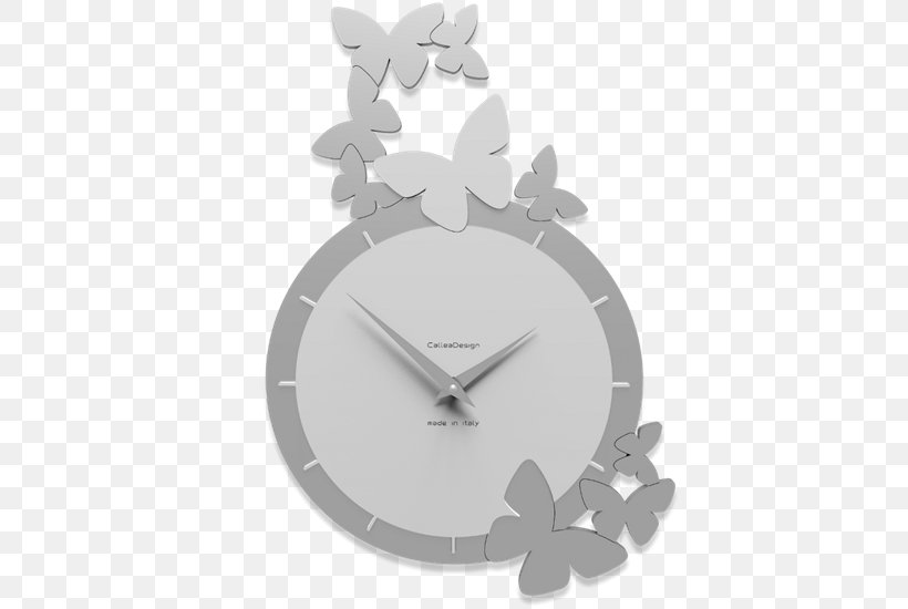 Clock Calleadesign Snc Di L. Callea & C. Butterfly White Parede, PNG, 540x550px, Clock, Alarm Clocks, Bedroom, Black And White, Butterfly Download Free