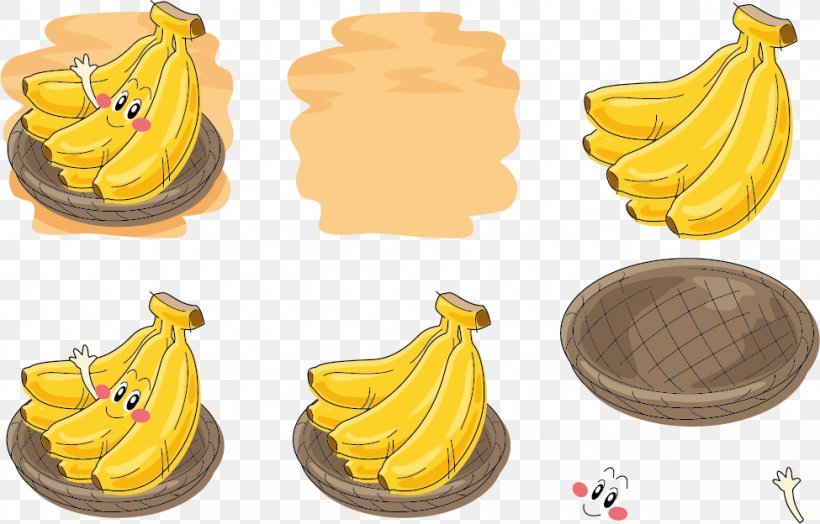 Banana Watercolor Painting Cartoon Illustration, PNG, 975x624px, Banana, Art, Auglis, Banana Family, Cartoon Download Free