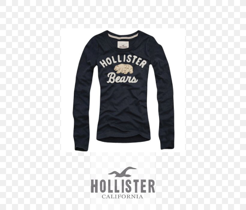 Hollister Co. Long-sleeved T-shirt Outerwear, PNG, 500x700px, Hollister, Black, Brand, Clothing, Hollister Co Download Free