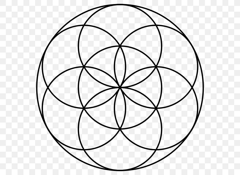 Sacred Geometry Overlapping Circles Grid Vesica Piscis, PNG, 600x600px, Sacred Geometry, Area, Art, Ball, Black And White Download Free