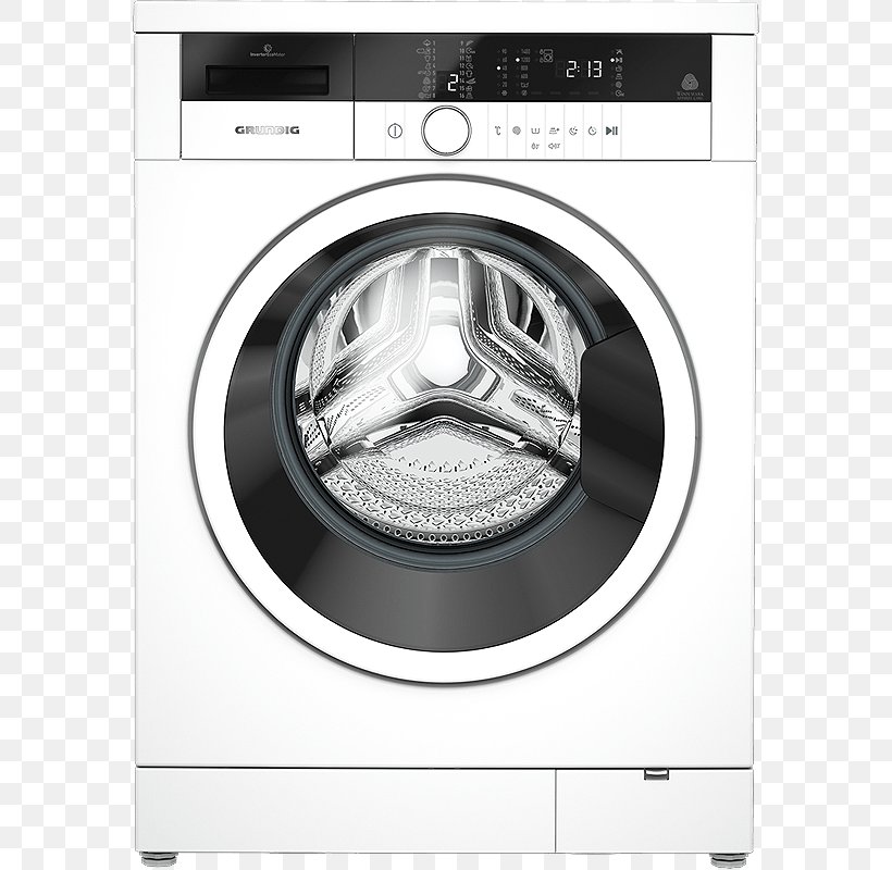 Washing Machines Grundig Proposal Home Appliance, PNG, 800x800px, Washing Machines, Black And White, Clothes Dryer, Consumer Electronics, Grundig Download Free