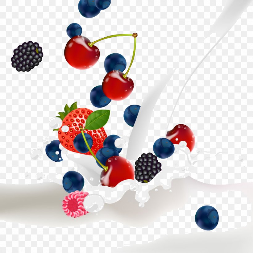 Milk Varenye Fruit Berry Clip Art, PNG, 1000x1000px, Milk, Berry, Body Jewelry, Fotosearch, Fruit Download Free