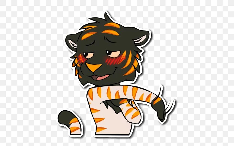 Tiger Cat Sticker Clip Art, PNG, 512x512px, Tiger, Artwork, Big Cat, Big Cats, Carnivoran Download Free