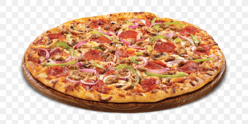 Hawaiian Pizza Chicago-style Pizza Italian Cuisine Pepperoni, PNG, 1000x504px, Pizza, American Food, Beef, Bell Pepper, California Style Pizza Download Free