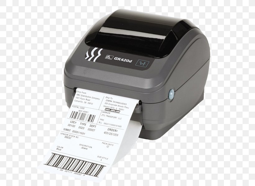 Label Printer Thermal Printing Zebra Technologies, PNG, 600x600px, Label Printer, Barcode, Barcode Printer, Dots Per Inch, Electronic Device Download Free