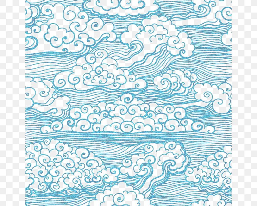 China Pattern, PNG, 658x657px, China, Aqua, Art, Black And White, Blue Download Free