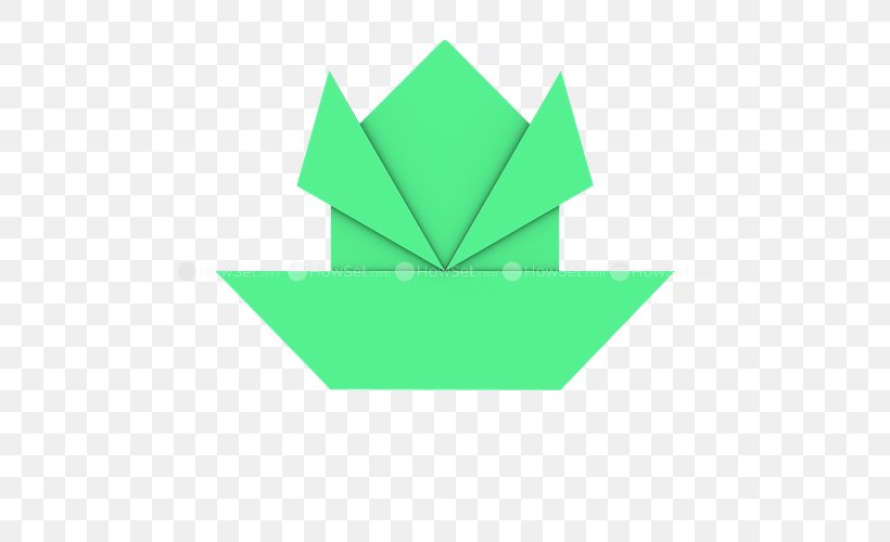 Paper Graphics Origami Triangle Product Design, PNG, 500x500px, Paper, Art, Art Paper, Grass, Green Download Free