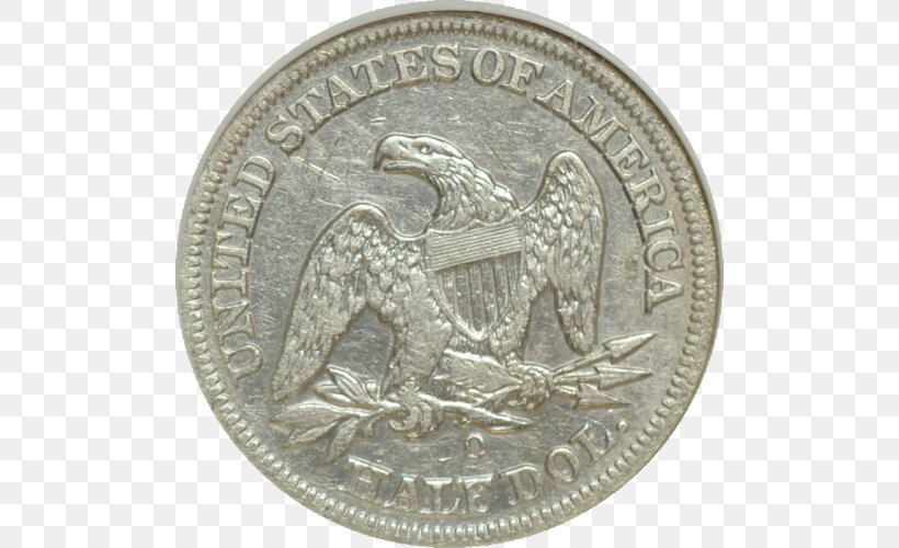 Quarter Half Dollar United States Seated Liberty Coinage United States Dollar, PNG, 500x500px, Quarter, Cent, Coin, Currency, Denomination Download Free