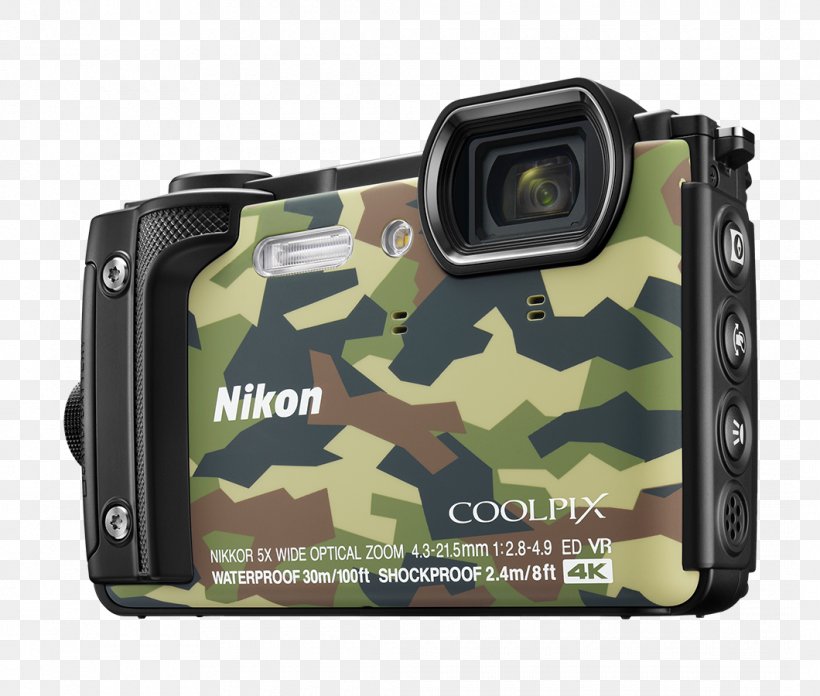 Point-and-shoot Camera Nikon COOLPIX W100 Nikon COOLPIX AW130, PNG, 1060x900px, Pointandshoot Camera, Camera, Camera Lens, Cameras Optics, Camouflage Download Free