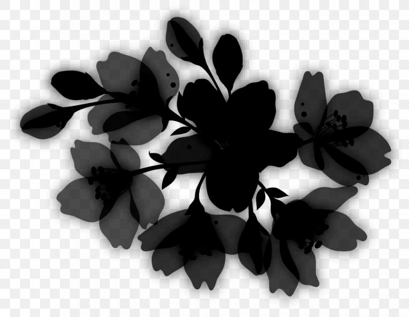 Product Design Black M, PNG, 863x671px, Black M, Black, Blackandwhite, Flower, Leaf Download Free