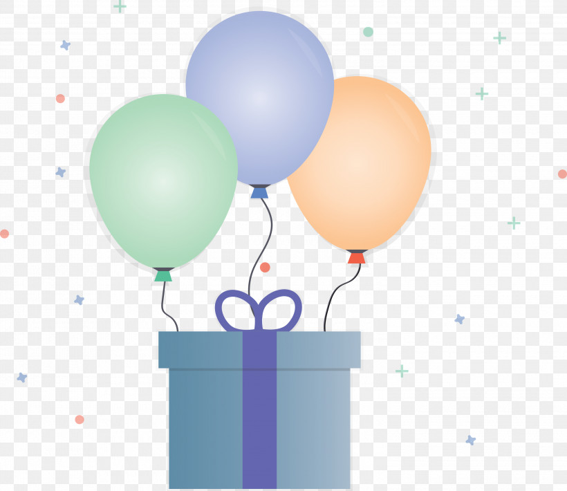 Birthday Present Gift, PNG, 3000x2600px, Birthday, Balloon, Gift, Hot Air Balloon, Party Download Free