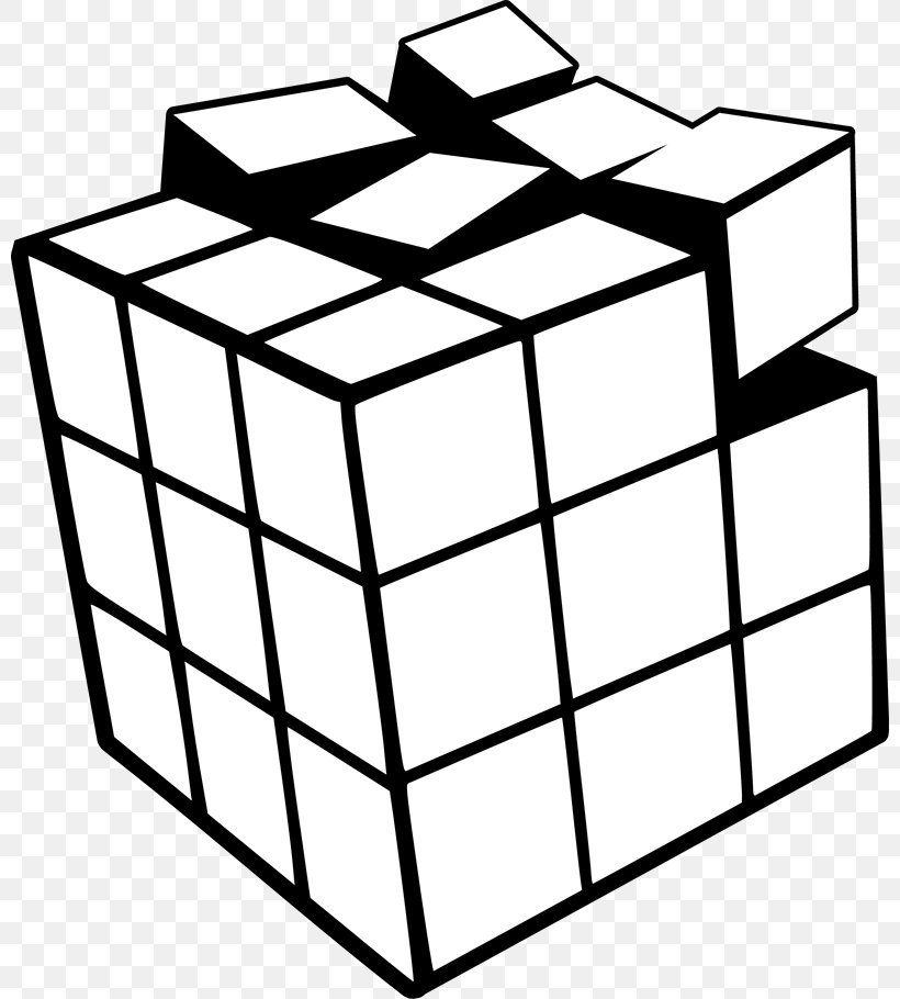 Rubiks Cube Clip Art Png 800x910px Rubiks Cube Area Black And