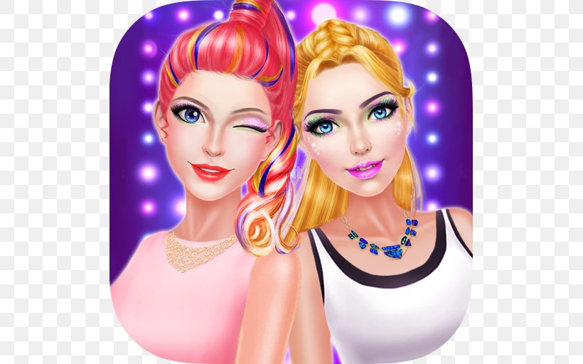 Fashion Sisters: Celebrity SPA Celebrity Snow Wedding Salon Make-up Inc Makeover Cosmetics, PNG, 512x512px, Watercolor, Cartoon, Flower, Frame, Heart Download Free