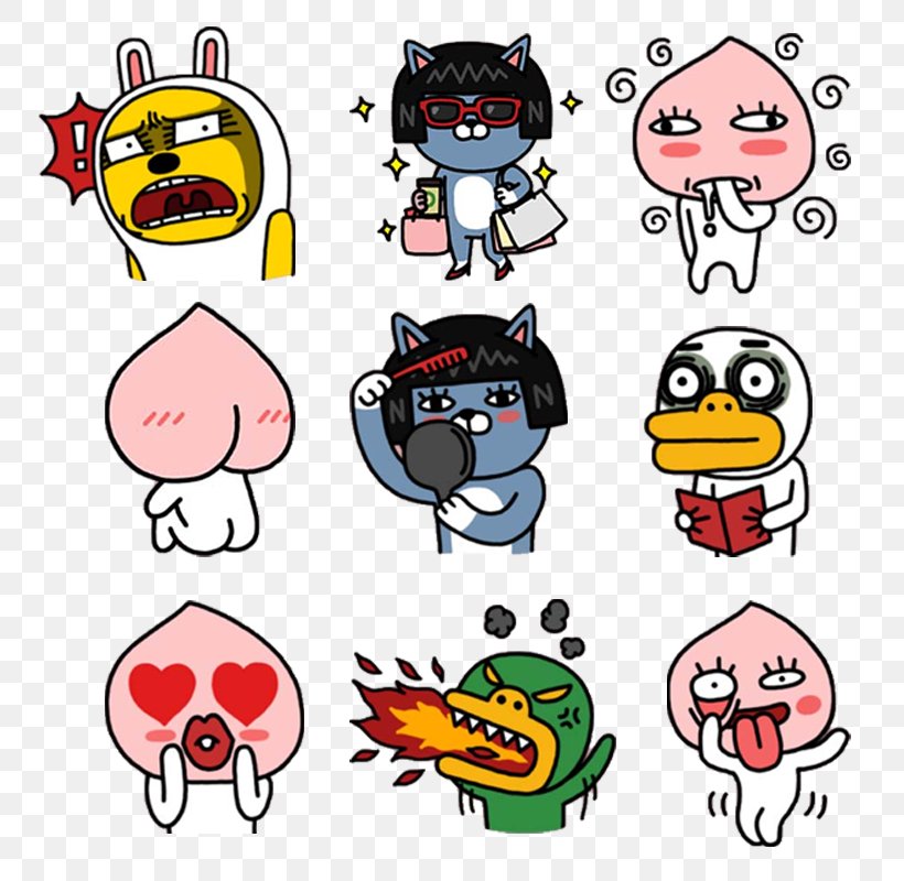 KakaoTalk Sticker Kakao Friends Emoticon, PNG, 800x800px, Kakaotalk, Area, Daum, Emoticon, Human Behavior Download Free