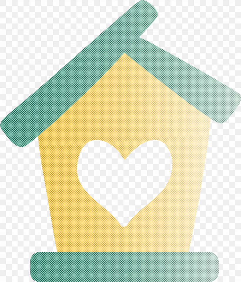 Bird House, PNG, 2558x2999px, Bird House, Heart, Symbol, Turquoise, Yellow Download Free