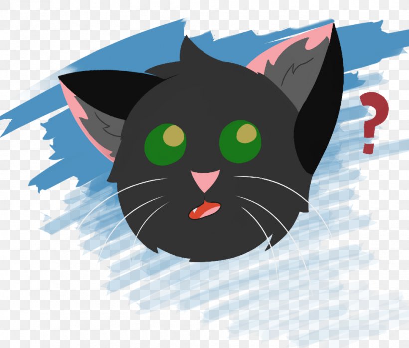 Black Cat Kitten Whiskers Domestic Short-haired Cat, PNG, 969x824px, Black Cat, Black, Black M, Carnivoran, Cartoon Download Free