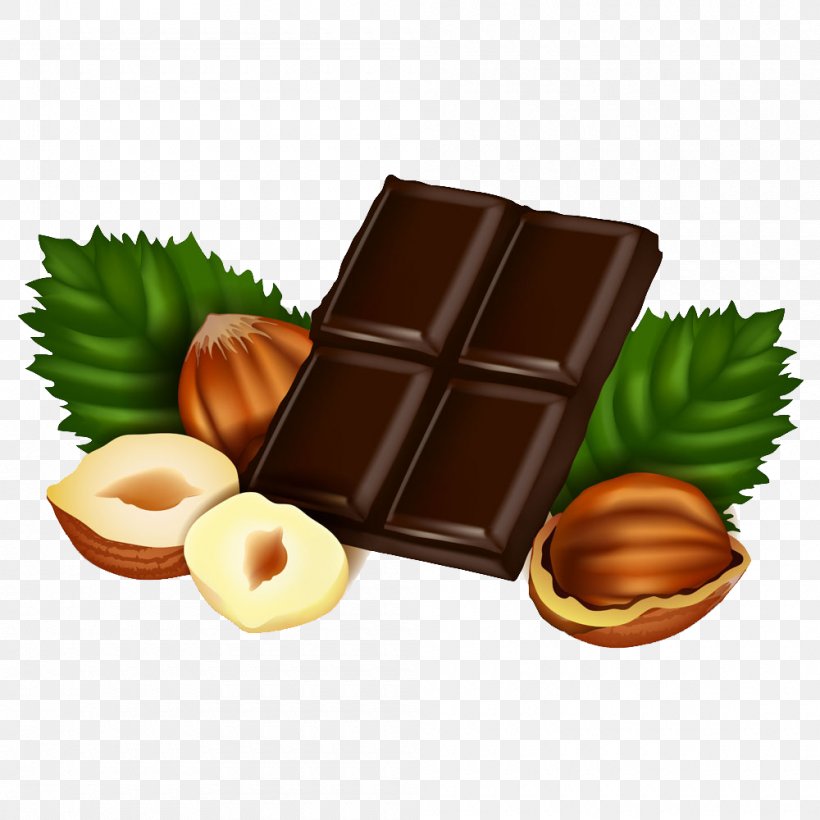 Fast Food Hazelnut Chocolate Clip Art, PNG, 1000x1000px, Fast Food, Bonbon, Candy, Chocolate, Confectionery Download Free