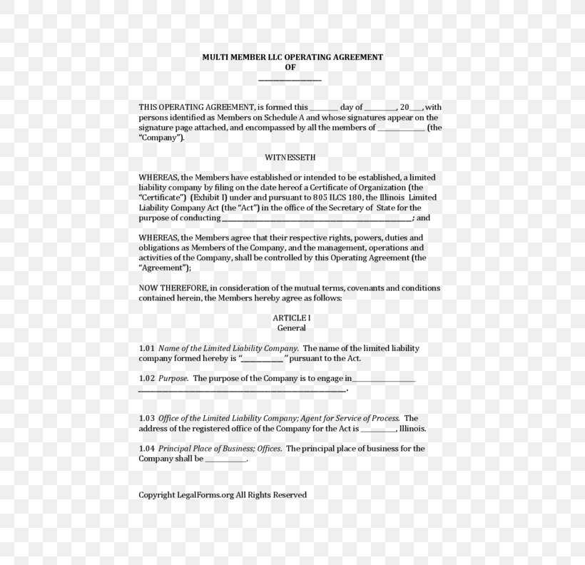 Operating Agreement Contract Limited Liability Company Lien Document, PNG, 612x792px, Operating Agreement, Area, Contract, Cover Letter, Diagram Download Free