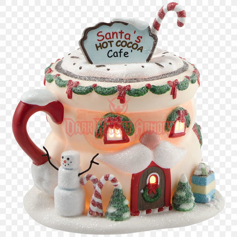 Santa Claus North Pole Village From Department 56 Santa's Hot Cocoa Caf North Pole Village From Department 56 Santa's Hot Cocoa Caf Christmas Village, PNG, 850x850px, Watercolor, Cartoon, Flower, Frame, Heart Download Free
