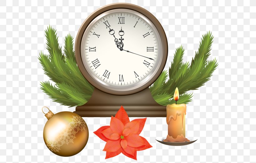 Clock Christmas Clip Art, PNG, 600x524px, Clock, Candle, Candy Cane, Christmas, Christmas Decoration Download Free