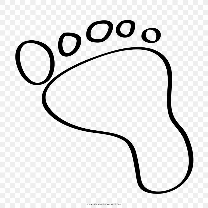 Coloring Book Drawing Black And White Foot Line Art, PNG, 1000x1000px, Coloring Book, Area, Ausmalbild, Black, Black And White Download Free