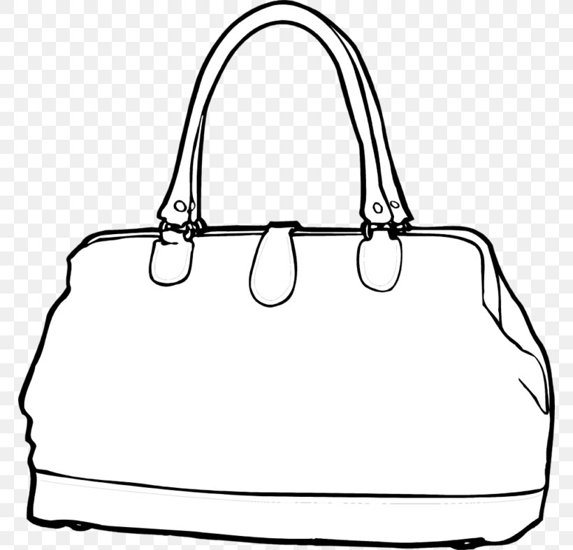 Handbag Drawing Coloring Book Clip Art, PNG, 768x787px, Handbag, Area, Bag, Black, Black And White Download Free