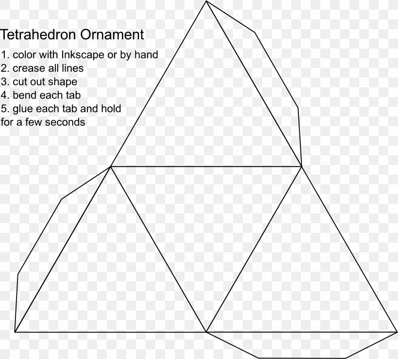 Truncated Tetrahedron Triangle Net Shape, PNG, 2400x2166px, Tetrahedron, Area, Black And White, Diagram, Drawing Download Free