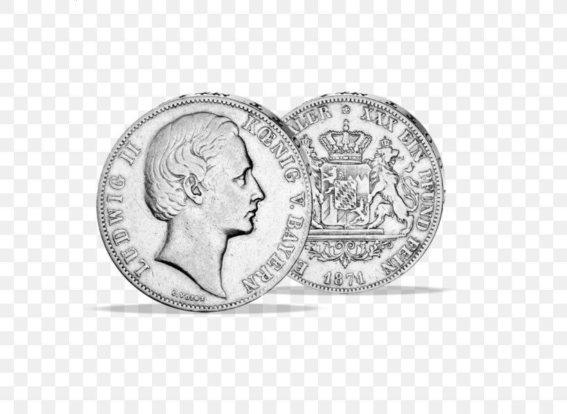 Coin Silver Vereinsthaler Ludwig II Of Bavaria, PNG, 600x600px, Coin, Currency, Ludwig Ii Of Bavaria, Money, Nickel Download Free