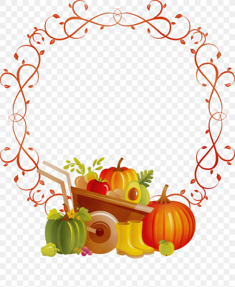 Floral Design, PNG, 2451x3000px, Thanksgiving Frame, Autumn Frame, Floral Design, Logo, Paint Download Free