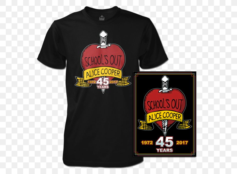 T-shirt Liqueur School's Out Logo Sleeve, PNG, 600x600px, Tshirt, Alice Cooper, Anniversary, Brand, Jersey Download Free