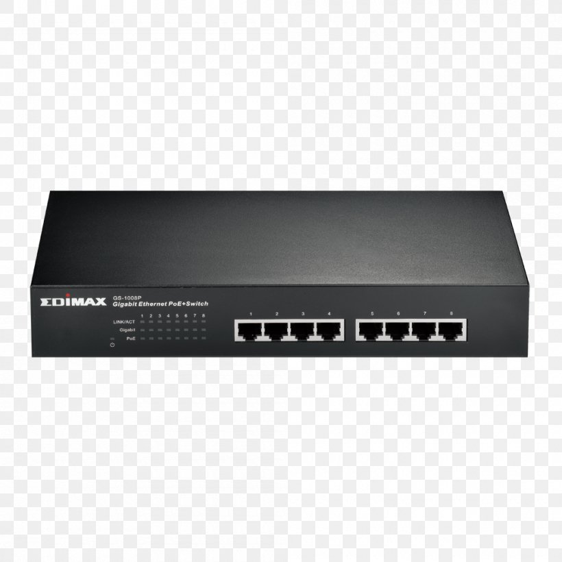 Power Over Ethernet Network Switch Gigabit Ethernet IEEE 802.3at, PNG, 1000x1000px, Power Over Ethernet, Audio Receiver, Cable, Computer Network, Computer Port Download Free