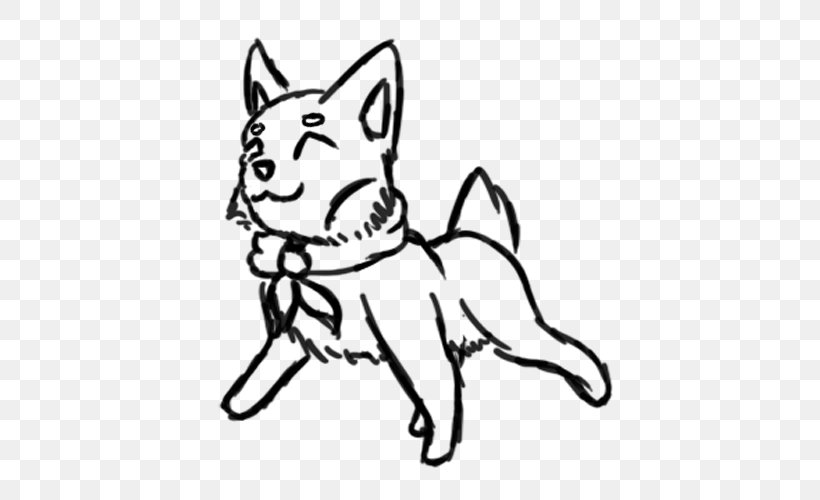 Cat Dog Mammal Red Fox Carnivora, PNG, 500x500px, Cat, Animal, Artwork, Black, Black And White Download Free