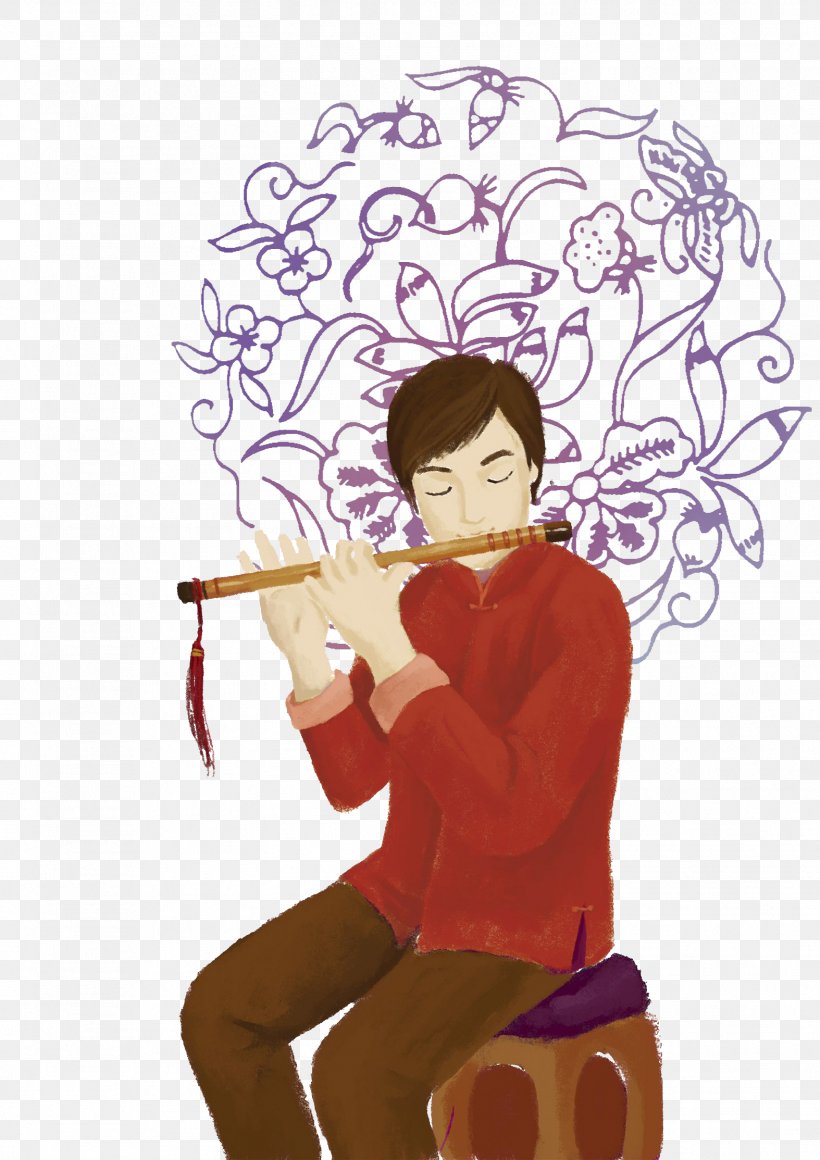 Flute Musical Instrument Illustration, PNG, 1574x2227px, Watercolor, Cartoon, Flower, Frame, Heart Download Free