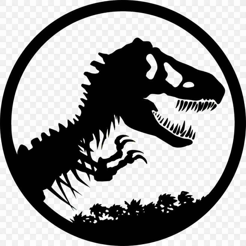 Jurassic Park: The Game Art Logo, PNG, 1380x1380px, Jurassic Park The Game, Art, Artwork, Black And White, Dinosaur Download Free