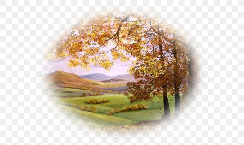 Landscape Painting Autumn Leaves, PNG, 602x488px, Watercolor, Cartoon, Flower, Frame, Heart Download Free