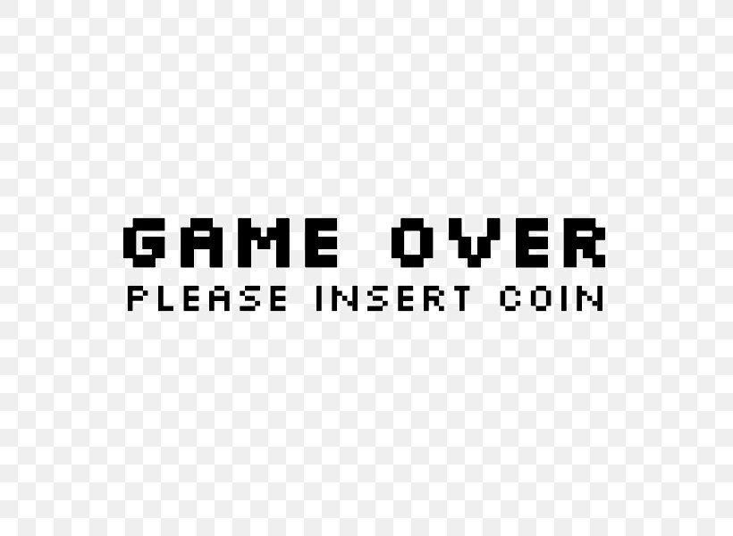 Logo Game Over Insert Coin Brand Product Design, PNG, 600x600px, Logo, Area, Black, Black M, Brand Download Free