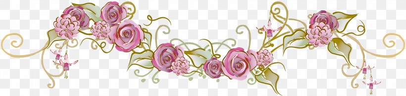 Pink Body Jewelry Cut Flowers Jewellery Plant, PNG, 2999x715px, Pink, Body Jewelry, Cut Flowers, Flower, Jewellery Download Free