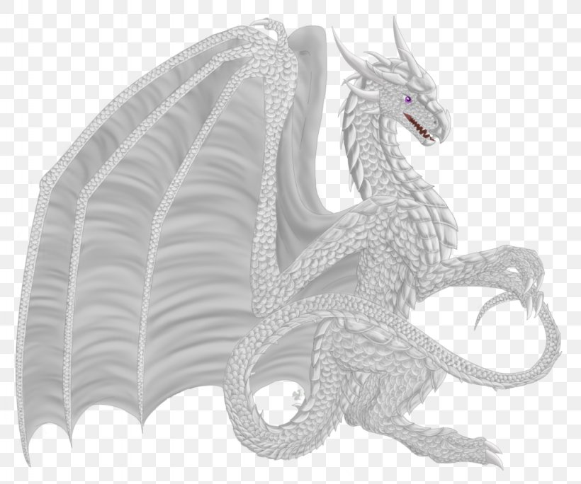 Dragon White, PNG, 1024x855px, Dragon, Black And White, Fictional Character, Mythical Creature, White Download Free