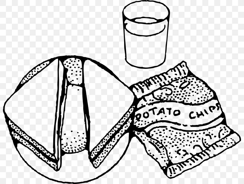 Submarine Sandwich Lunch Drawing Breakfast Clip Art, PNG, 800x620px, Submarine Sandwich, Area, Auto Part, Black And White, Breakfast Download Free